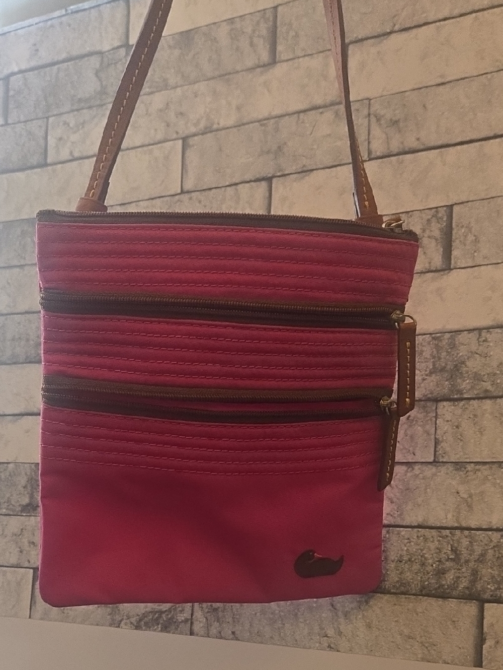Dooney & Bourke Nylon Triple Zip Crossbody Bag